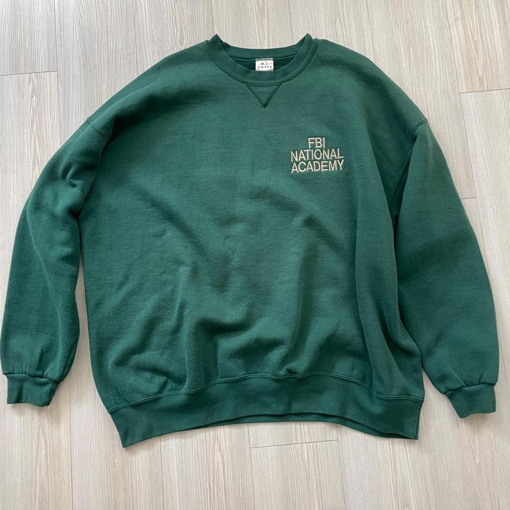 Forest Green FBI National Academy Crewneck Sweatshirt in size 3XL
